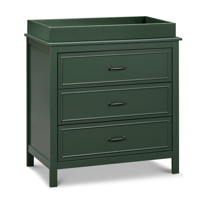 M12823FRGR,DaVinci,Charlie 3-Drawer Dresser in Forest Green