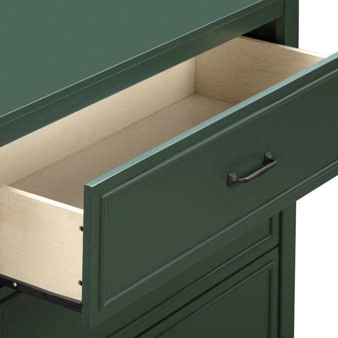 M12823FRGR,DaVinci,Charlie 3-Drawer Dresser in Forest Green