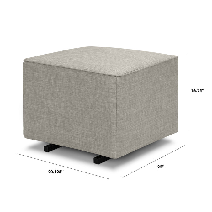 M13985PFTGRY,DaVinci,Davinci Universal Gliding Ottoman in Performance Grey Linen