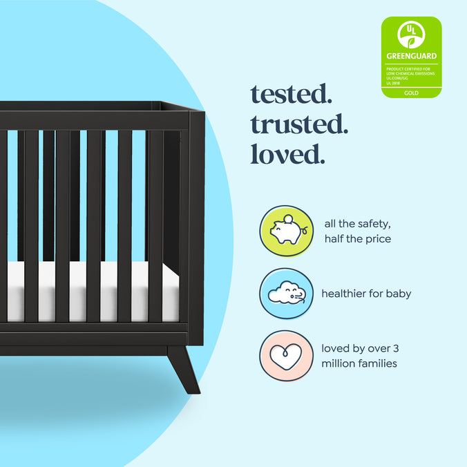 M22501E,DaVinci,Otto 3-in-1 Convertible Crib in Ebony