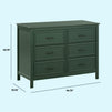 M12826FRGR,DaVinci,Charlie 6-Drawer Double Dresser in Forest Green