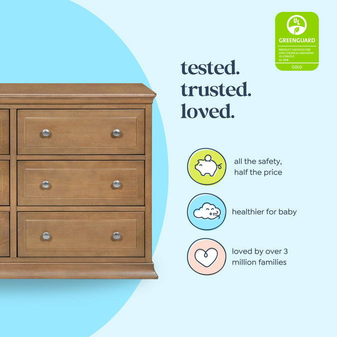 M4426HN,DaVinci,DaVinci Signature 6-Drawer Double Dresser in Hazelnut