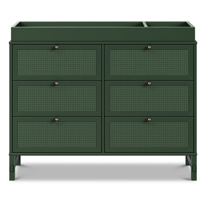M24926FRGR,DaVinci,Margot 6-Drawer Dresser in Forest Green