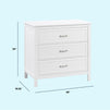 M12823W,DaVinci,Charlie 3-Drawer Dresser in White
