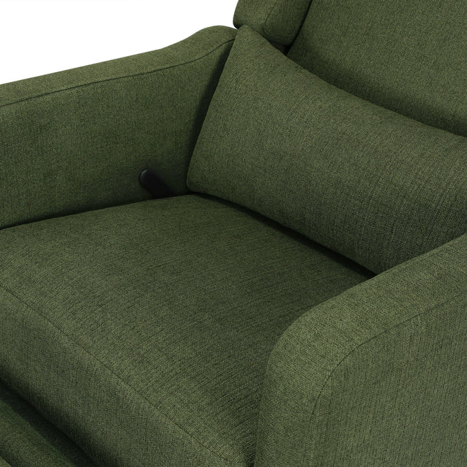 F19587PFGL,Carter's,Arlo Recliner and Swivel Glider in Performance Forest Green Linen
