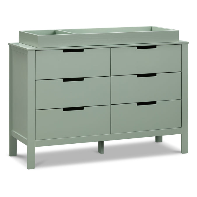 F11926LS,Carter's,Colby 6-Drawer Double Dresser in Light Sage