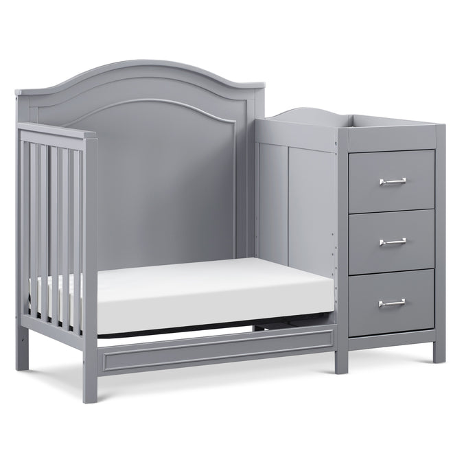 M12881G,DaVinci,Charlie 4-in-1 Convertible Mini Crib & Changer in Grey