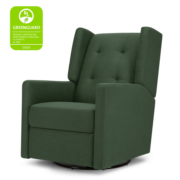 M21287MIG,Maddox Recliner and Swivel Glider in Misty Grey Pine Green