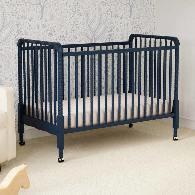 M7391V,DaVinci,Jenny Lind Stationary Crib in Navy Blue Finish
