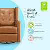 M21287VTL,DaVinci,Maddox recliner and swivel glider in Vegan Tan Leather