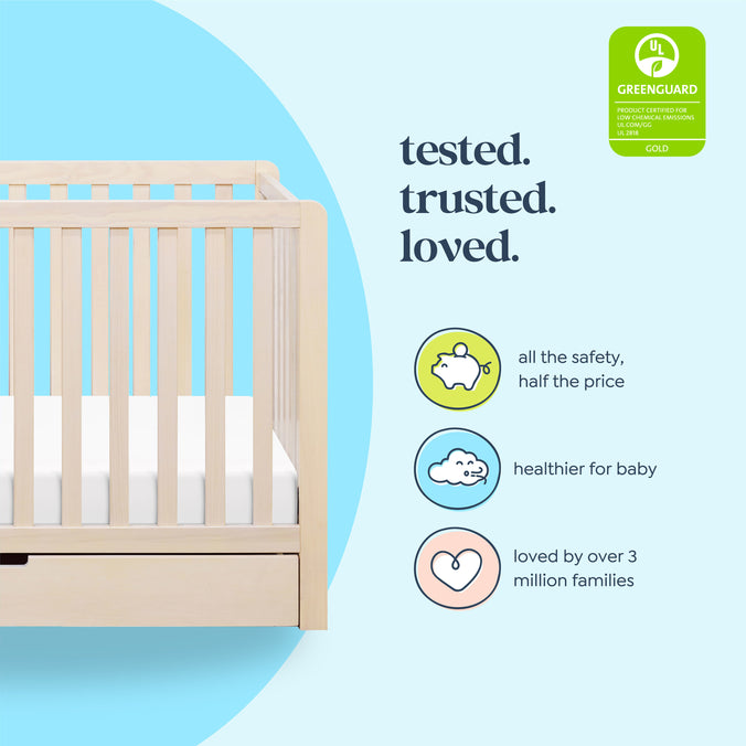 F11951NX,Carter's,Colby 4-in-1 Convertible Crib w/ Trundle Drawer in Washed Natural