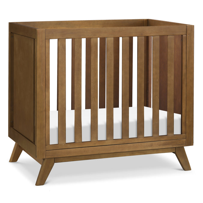 M22598L,DaVinci,Otto 3-in-1 Convertible Mini Crib with 4 Mattress in Walnut