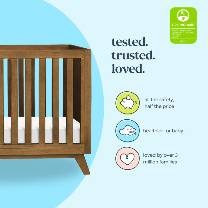 M22501L,DaVinci,Otto 3-in-1 Convertible Crib in Walnut