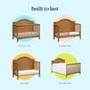 F16901CT,Carter's,Nolan 4-in-1 Convertible Crib in Chestnut