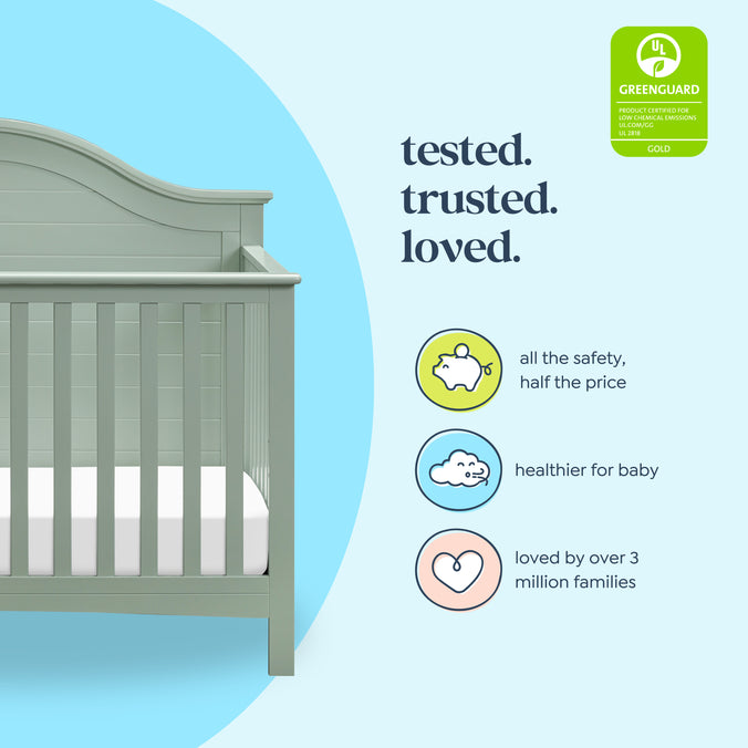 F16901LS,Carter's,Nolan 4-in-1 Convertible Crib in Light Sage