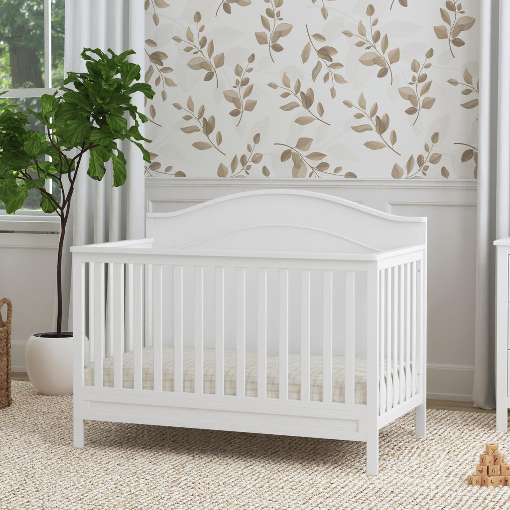 M12801W,Charlie 4-in-1 Convertible Crib in White
