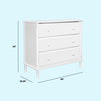 M7323W,DaVinci,Jenny Lind Spindle 3-Drawer Dresser in White