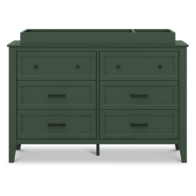 M24726FRGR,DaVinci,Beau 6-Drawer Dresser in Forest Green