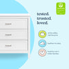 M12823W,DaVinci,Charlie 3-Drawer Dresser in White