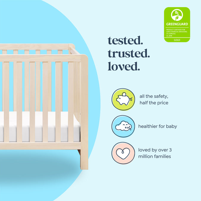 F11901NX,Carter's,Colby 4-in-1 Low-profile Convertible Crib in Washed Natural