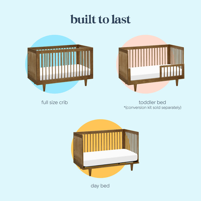 W4901L,DaVinci,Marley 3-In-1 Convertible Crib in Walnut