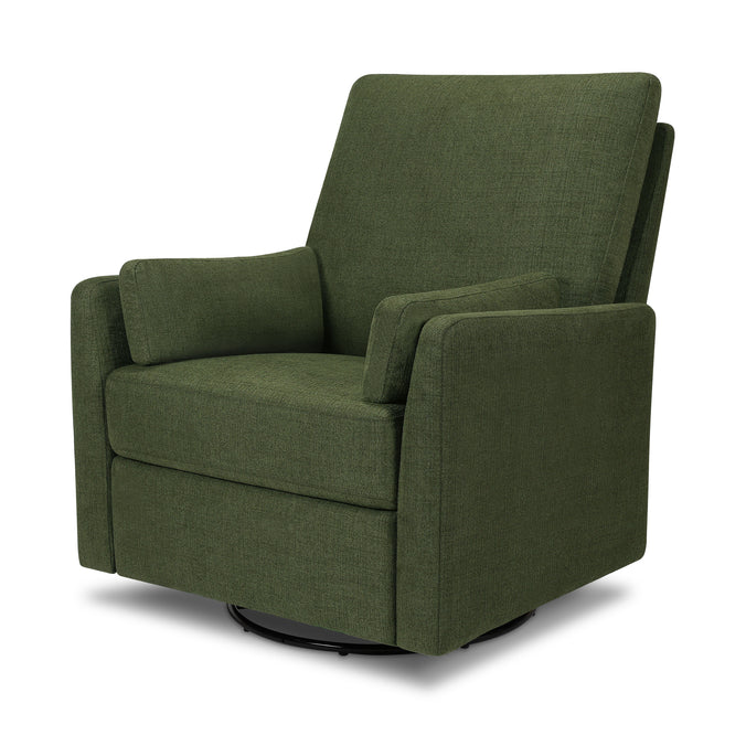 F24687PFGL,Carter's,Ethan Swivel Recliner in Performance Forest Green Linen