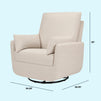 M24587BH,DaVinci,Juno Swivel Glider in Beach