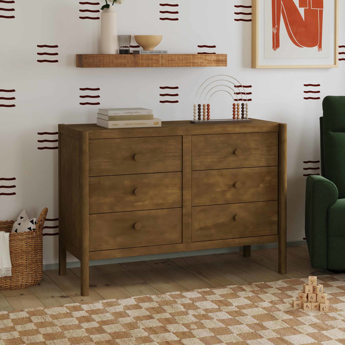 M25126L,DaVinci,Birdie 6-Drawer Dresser in Walnut