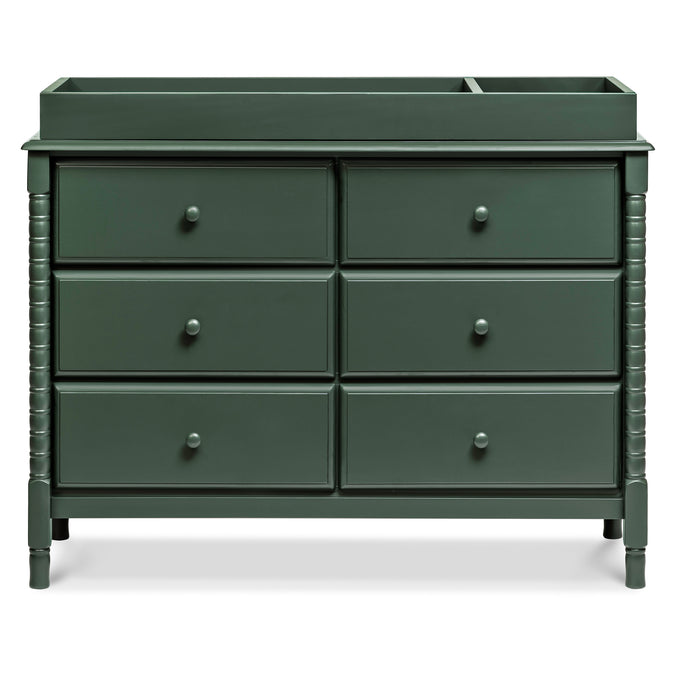 M7326FRGR,DaVinci,Jenny Lind Spindle 6-Drawer Dresser in Forest Green