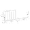M20399W,The MDB Family,Mini Toddler Bed Conversion Kit in White
