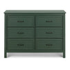 M12826FRGR,DaVinci,Charlie 6-Drawer Double Dresser in Forest Green