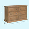 M4426HN,DaVinci,DaVinci Signature 6-Drawer Double Dresser in Hazelnut