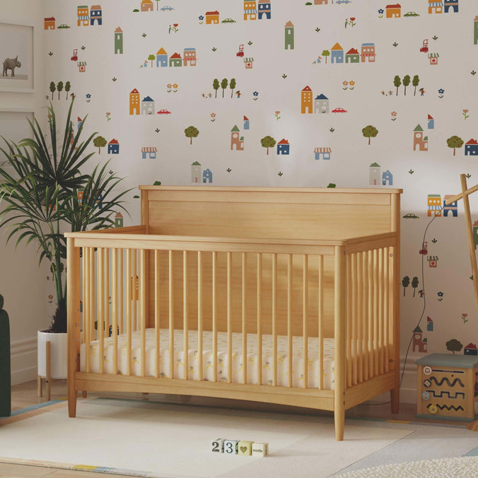 M27301HY,DaVinci,Frem 4-in-1 Convertible Crib in Honey