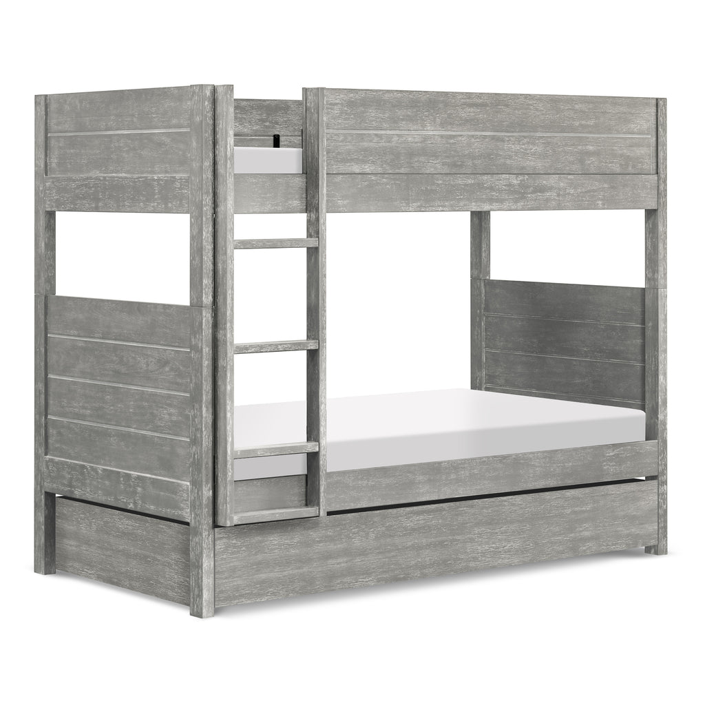 M19173CTG,Universal Twin Storage Trundle Bed in Cottage Grey