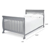 M4799G,The MDB Family,Twin/Full Size Bed Conversion Kit in Grey Finish