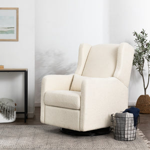 Arlo Recliner and Swivel Glider | Ivory Boucle fabric