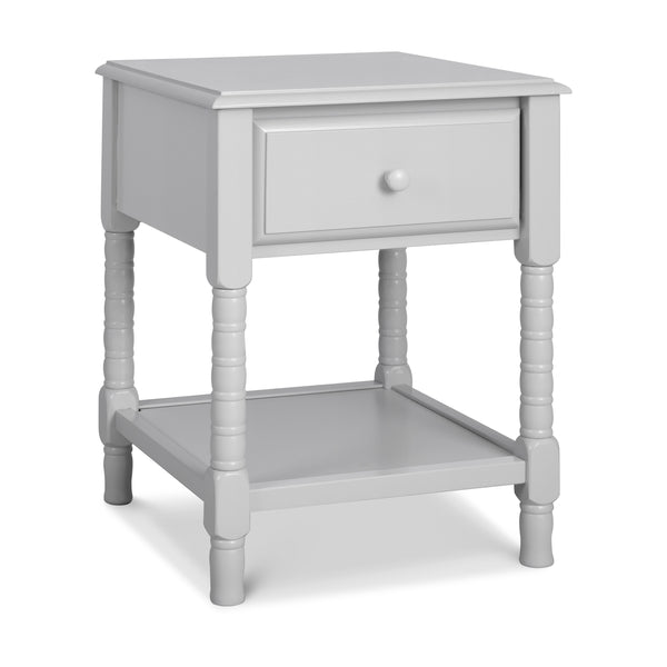 M7360W,Jenny Lind Spindle Nightstand in White Fog Grey