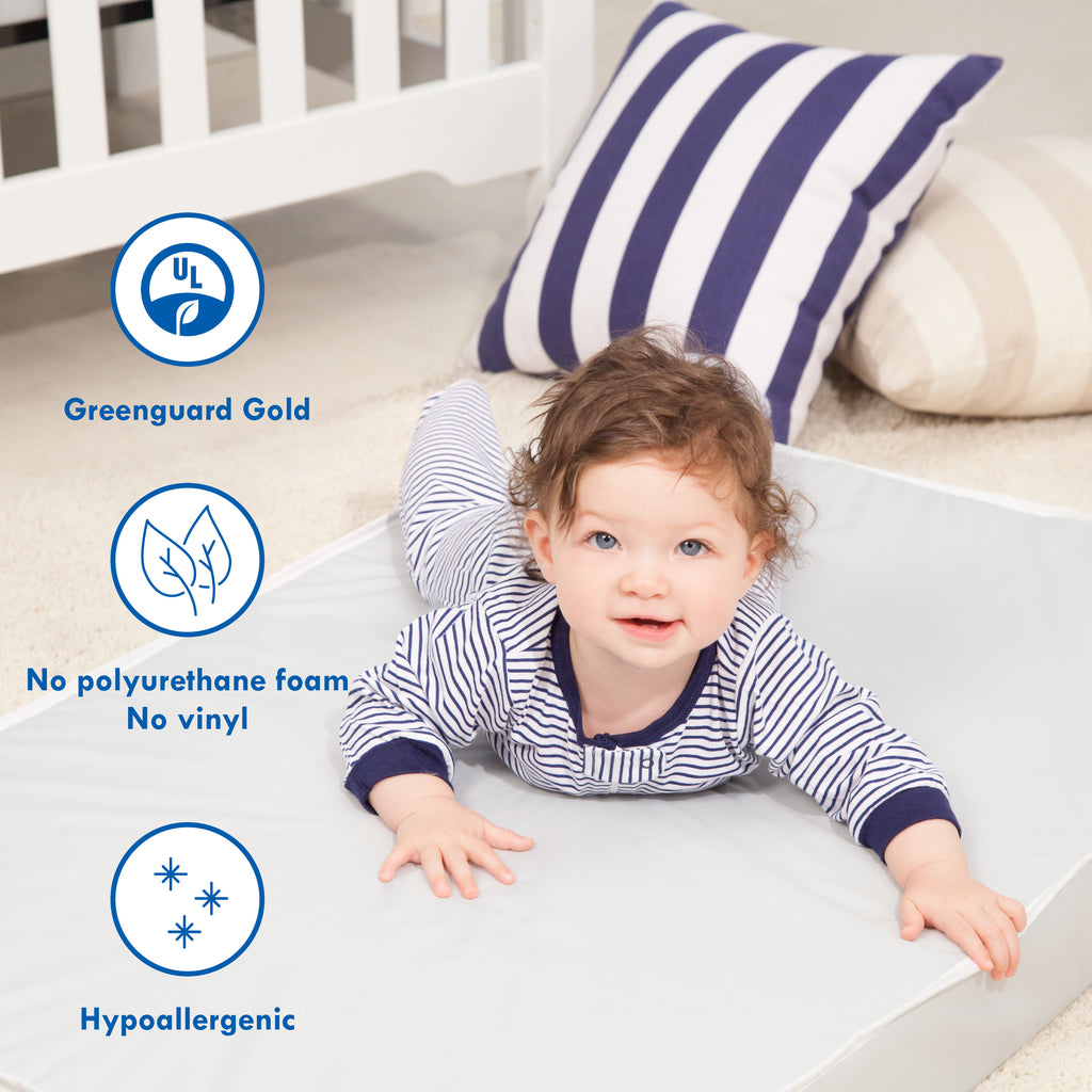 M5382C,Deluxe Coil Extra Firm Mini Crib Mattress 100% Non-Toxic & Waterproof