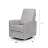 M21087MIG,DaVinci,Casey Pillowback Swivel Glider in Misty Grey