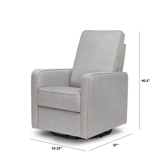 M21087MIG,DaVinci,Casey Pillowback Swivel Glider in Misty Grey