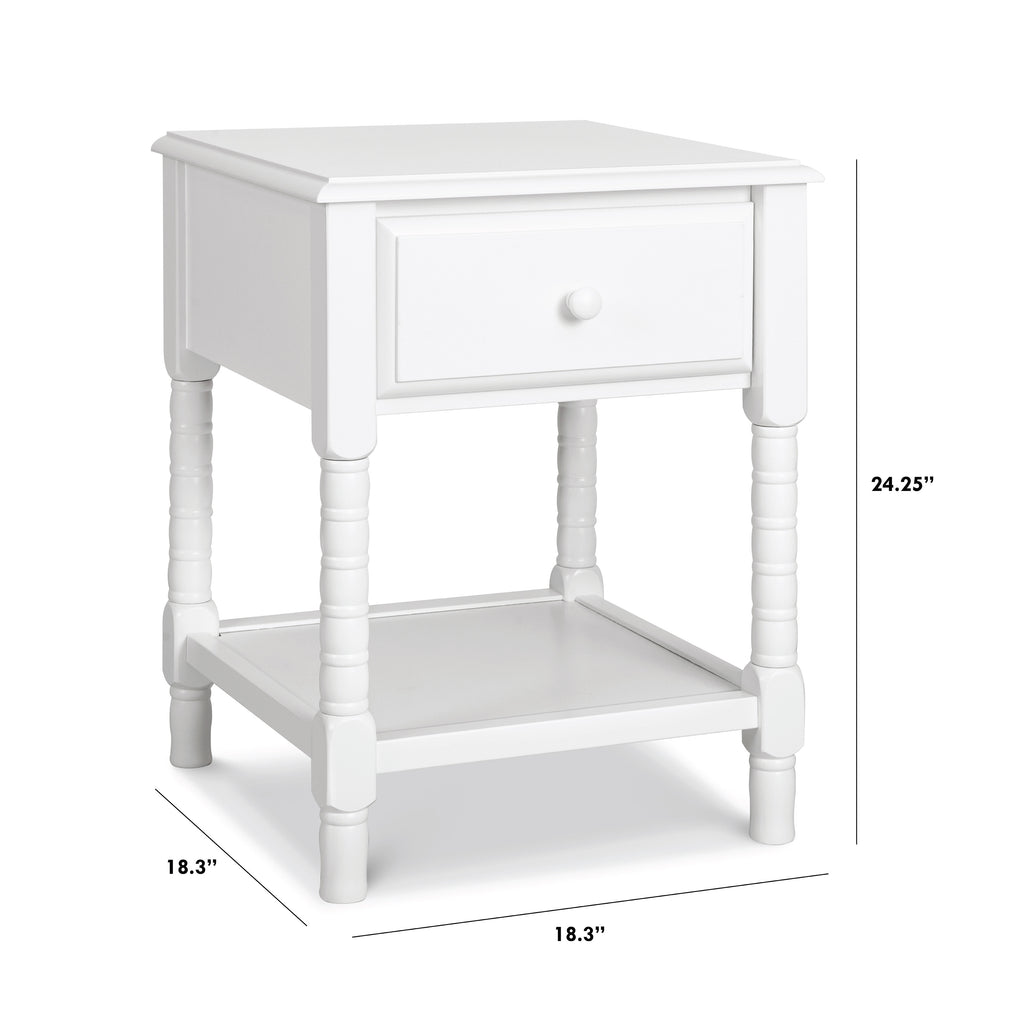 M7360W,Jenny Lind Spindle Nightstand in White