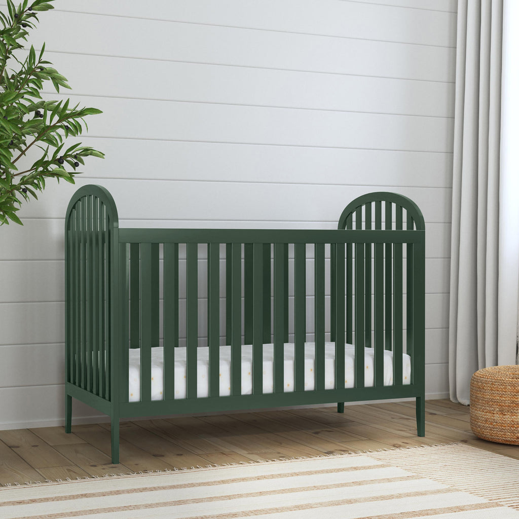 M23901FRGR,Beau 3-in-1 Convertible Crib in Forest Green