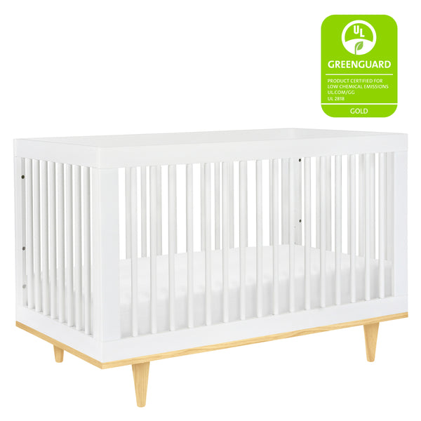 W4901L,Marley 3-in-1 Convertible Crib in Walnut White / Natural