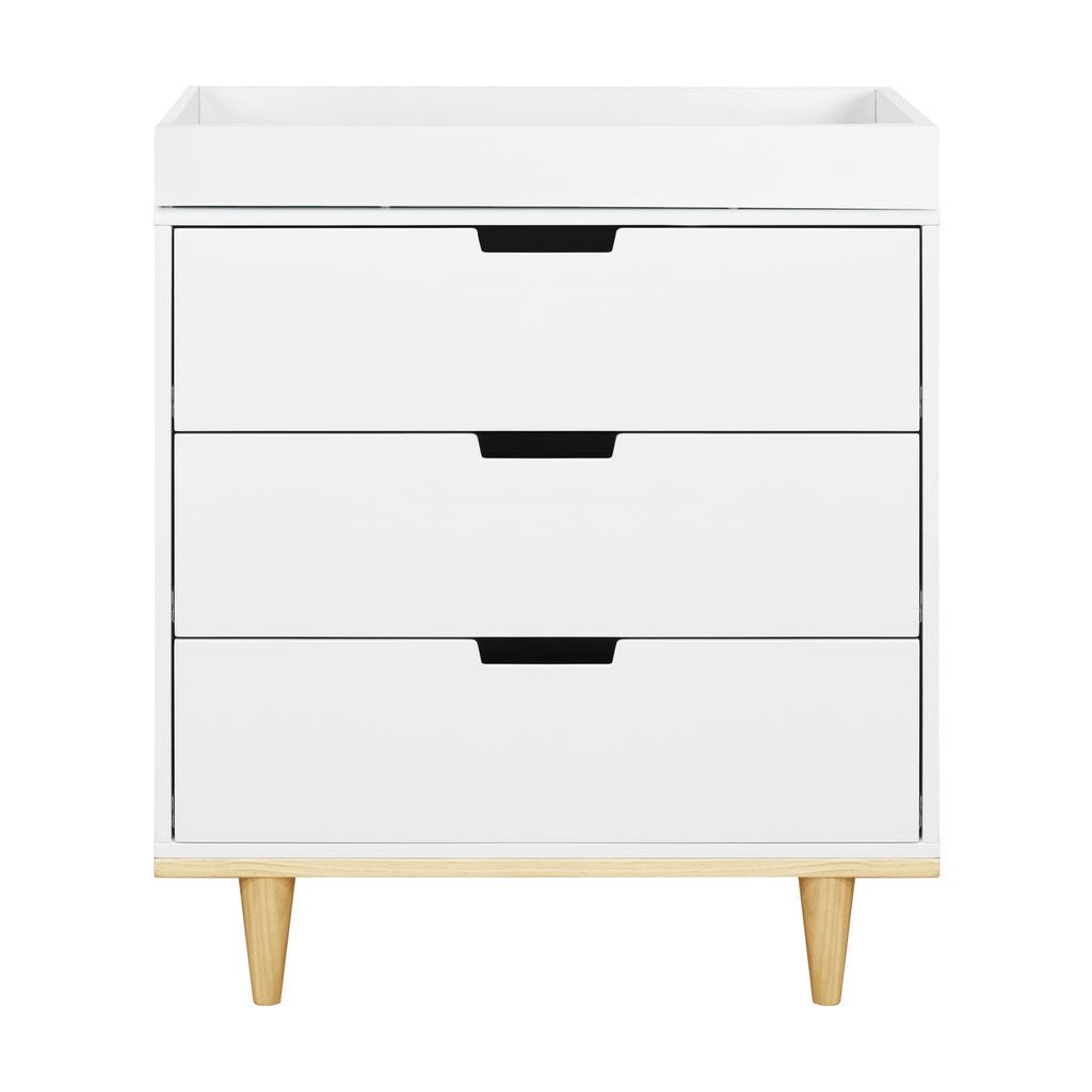 W4923WN,Marley 3-Drawer Dresser in White/Natural