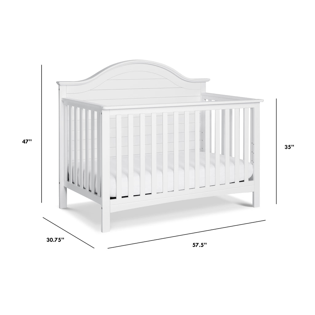 F16901W,Nolan 4-in-1 Convertible Crib in White