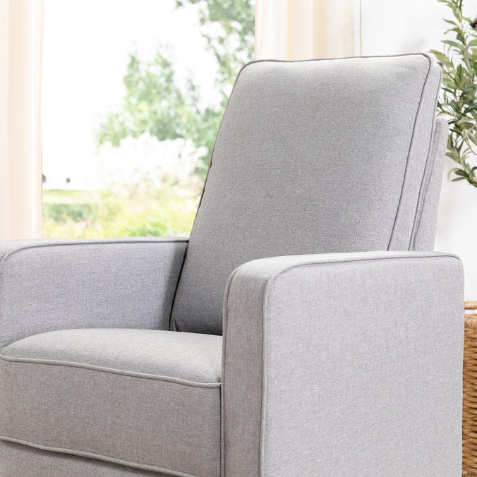 M21087MIG,DaVinci,Casey Pillowback Swivel Glider in Misty Grey