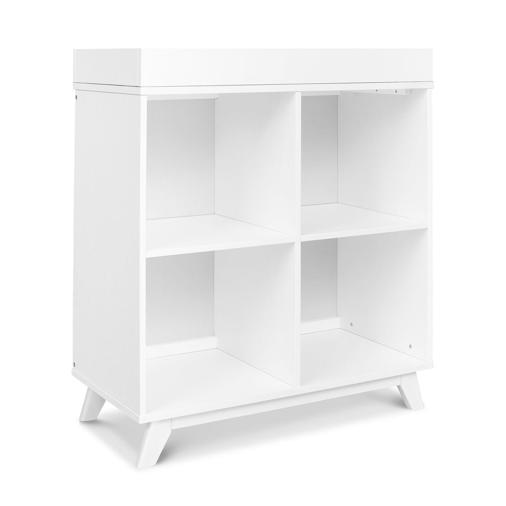 M22511W,Otto Convertible Changing Table and Cubby Bookcase in White