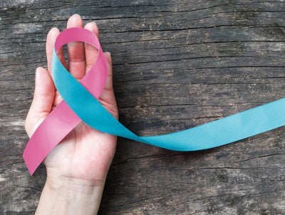 Pink and blue ribbons are used to commemorate Pregnancy and Infant Loss Awareness Month