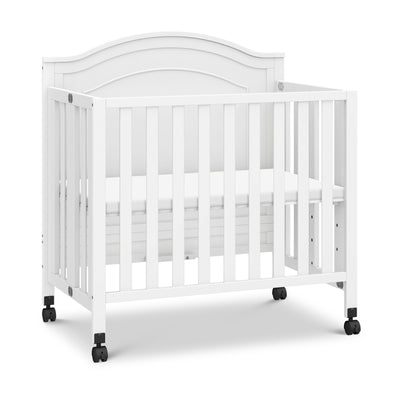 M12898W,DaVinci,Charlie Folding Portable 3-in-1 Mini Crib in White