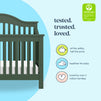 M5981FRGR,DaVinci,Jayden 4-in-1 Convertible Crib in Forest Green